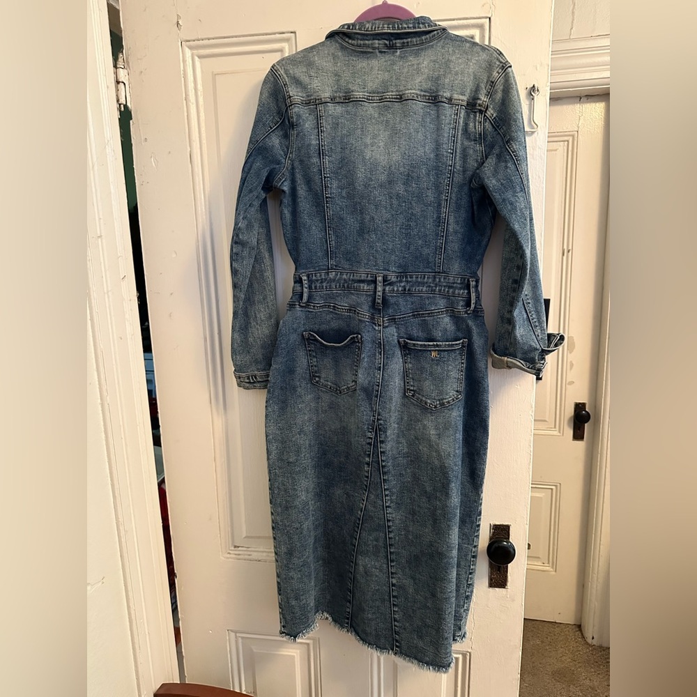Stunning designer Denim Button-Up Dress size MSOLD - Picture 10 of 14